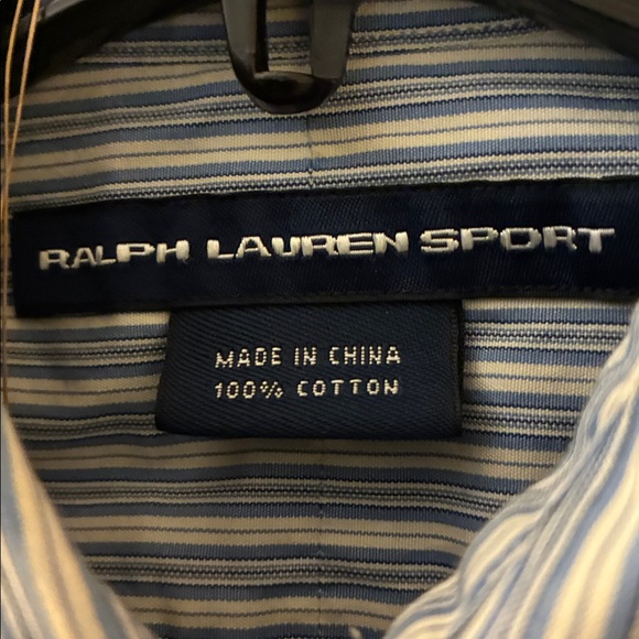 Ralph Lauren Blue and White Striped Ladies Shirt - Picture 3 of 4